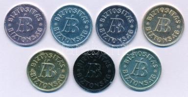 ~1970. "SZOT üdülő - Galyatető / ÁB Biztosítás - Biztonság" Al zseton (7xklf) T:AU,XF