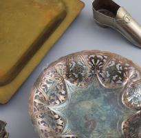 7 darabos fém és bronz tárgy tétel, érdekes darabokkal