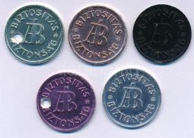 ~1970. "SZOT üdülő - Galyatető / ÁB Biztosítás - Biztonság" Al zseton (5xklf) T:AU,XF közt...