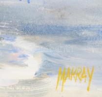 Makray János (1955-): Csendélet. Olaj, falemez, jelzett. Dekoratív fakereteben. 70x75 cm