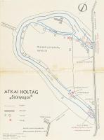 Atkai holtág ,,Szúnyogos" térkép, készült 500 példányban, sérült, javított, 29x21 cm