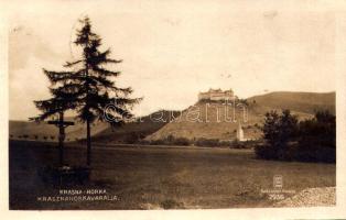 1925 Krasznahorkaváralja, Krásnohorské Podhradie (Rozsnyó, Roznava); Krasznahorka vára. Fuchs József kiadása / Hrad Krásna Horka / castle