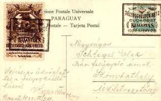 1922 Paraguay - stamps and flags. Carte philatélique Ottmar Zieher No. 64. Art Nouveau, litho (EK) +...