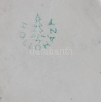 Hollóházi lüszteres mázas hal alakú tál. Jelzett, 21x12 cm