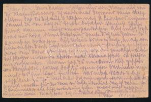 1916 Tábori posta levelezőlap, kék "K.u.k. Etappentrainzug Nr.33"