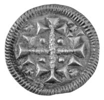 1116-1131. Denár Ag "II. István" (0,39g) T:AU 
Hungary 1116-1131. Denar Ag "Stephen ...