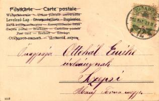 1904 Karácsonyi üdvözlet / Christmas greeting art postcard with angel. litho (EK)