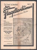 cca 1930 Dr. Ernst Schertel: Der Flagellantismus als literarisches Motiv. Heft 1. Fekete-fehér képekkel, német nyelven. Hajtva, sérülésekkel, 2 sztl. lev.