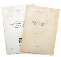 Kováts Zoltán: Somogy megye népessége a XVII-XVIII. század fordulóján. DEDIKÁLT! Somogyi Almanach 12. sz. Kaposvár, 1969, Somogy m. Nyomdaipari Vállalat, 52+4 p. Kiadói papírkötés, az utolsó lap és a hátsó borító foltos. Megjelent 700 példányban. + Fallenbüchl Zoltán: Somogy megyei diákok a XVIII. század derekán. Levéltári Évkönyv 2. Kaposvár, 1971., nyn., 85-90 p. Kiadói papírkötés, foltos.