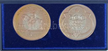 1990. 500Ft Ag "Mátyás király / Beatrix" + 500Ft Ag "Mátyás király - Buda" díszt...