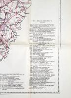 Magyarország szikes területeinek és mészkőbányáinak térképe (vasút- és úthálozattal). Mértéke: 1:550...