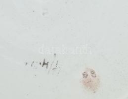 cca 1920 Telkibánya, nagyméretű dísztál. Jelzett, 1-1 mázhibával, d: 34,5 cm