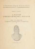 Bakos József: A magyar Comenius (Komensky)-irodalom II. Die Ungarische Comenius (Komensky) literatur II. Sárospataki Rákóczi Múzeum Füzetei 12-13. Sárospatak, 1957, (Borsodmegyei Nyomdaipari Vállalat-ny.), 64 p. Kiadói papírkötés. Megjelent 1200 példányban.