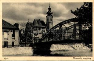 1942 Győr, Karmelita templom, híd (Rb)