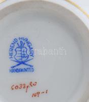 Herendi Rothschild mintás bonbonier. Jelzett, fedele repedt, d: 7,5 cm