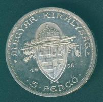 1938. 5P Ag "Szt.István" T:2 ph