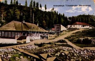 1918 Tótosbánya, Totos (Budfalva, Budesti, Máramaros); Mina de Aur / aranybánya. Berger Miksa utóda kiadása / gold mine (fa)