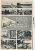 1937 Nyíregyháza, Sóstógyógyfürdő, strand, Kossuth Lajos tér, Főtér, park, Városháza, Törvényház, ét...