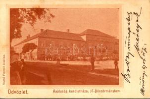 1906 Hajdúböszörmény, Hajdúság kerületháza. Szabó Ferenc kiadása