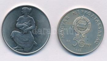 1981. 100Ft Ni "FAO I. - Világélelmezési nap" + 1988. 50Ft Cu-Ni "Világ Vadvédelmi Al...