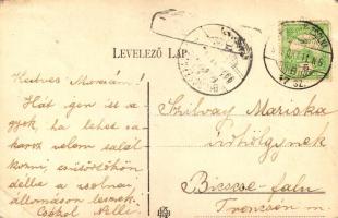 1908 Trencsén, Trencín; Erzsébet szálloda, vár / Trenciansky hrad / hotel, castle + "POZSONY - ...