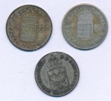 1849NB 6kr Ag + Ausztria 1849A 6kr Ag T:XF patina Adamo B3, Krause KM#2200