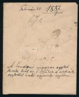 1887 Ébner Lajos, a Londoni Magyar Egylet választmányi elnökének levele gróf Károlyi Alajos (1825-18...