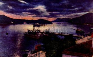 1922 Gruz, Gravosa; Suton / Abendstimmung / port at night (EB)