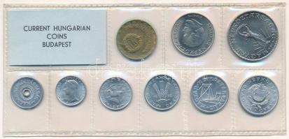 1973. 2f-10Ft (9xklf) érmés forgalmi sor fóliatokban T:UNC patina 
Adamo FO6