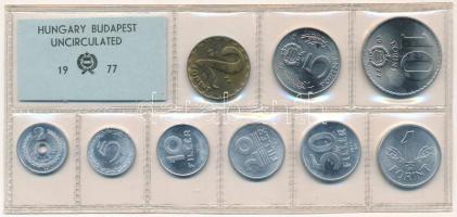 1977. 2f-10Ft (9xklf) érmés forgalmi sor fóliatokban T:UNC  Adamo FO10
