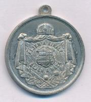 1867. "A Buda-Pesti koronázás emlékéül 1867 / Éljen a király éljen a haza" ezüstözött ón e...