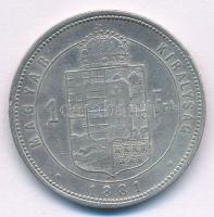 1881KB 1Ft Ag "Ferenc József / Középcímer" T:VF ph.
Adamo M15