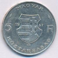 1947. 5Ft Ag "Kossuth" T:XF patina Adamo F8.1