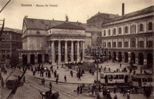 Genova, Piazza De Ferrari / square, tram