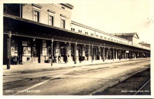 1928 Graz, Hauptbahnhof / railway station. Steffen Lichtbild photo