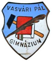 DN &quot;Vasvári Pál Gimnázium&quot; zománcozott bronz jelvény (33x28mm) T:XF zománchiba, karc