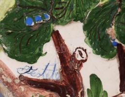 cca 1920, Hódmezővásárhely, Hunyadi Jánost ábrázoló nagyméretű dísztál. Jelzett, korának megfelelő m...