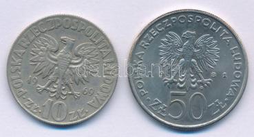 Lengyelország 1969. 10Zl Cu-Ni "Kopernikusz" + 1981MW 50Zl Cu-Ni "II. Bolewslaw királ...