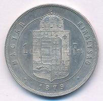 1879KB 1Ft Ag "Ferenc József / Középcímer" T:XF,VF Adamo M15