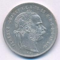 1879KB 1Ft Ag "Ferenc József / Középcímer" T:XF,VF Adamo M15