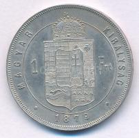 1879KB 1Ft Ag "Ferenc József / Középcímer" T:XF,VF Adamo M15