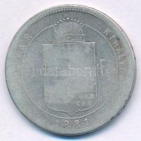 1881KB 1Ft Ag "Ferenc József / Középcímer" T:F 
Adamo M15