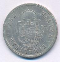 1882KB 1Ft Ag "Ferenc József / Barokk címer" T:VF
Adamo M15