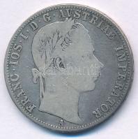 Ausztria 1861A 1Fl Ag Ferenc József T:F  Austria 1861A 1 Florin Ag Franz Joseph C:F  Krause KM#2219