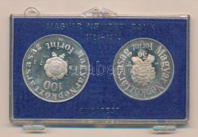 1973. 50Ft Ag + 100Ft Ag "Petőfi" műanyag tokban T:UNC,AU (eredetileg PP) 
Adamo EM41, EM...