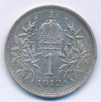 Ausztria 1912. 1K Ag "Ferenc József" T:VF 
Austria 1912. 1 Corona Ag "Franz Joseph&q...