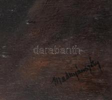 Mednyánszky jelzéssel: Csavargó. Olaj, falemez, sérült. 45x36 cm