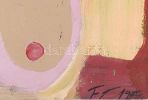 Olvashatatlan jelzéssel: Színes alak. Olaj, farost. Sérült. 80x40 cm