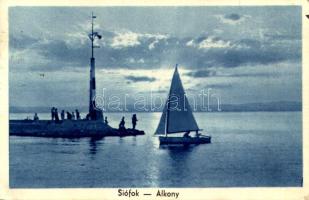 1940 Siófok, alkony a Balatonnál (EK)