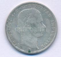 1860B 1/4Fl Ag "Ferenc József" T:VF,F  Adamo M12